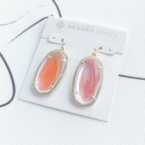 ✨Kendra Scott✨ Elle Gold Earrings Dichroic Glass